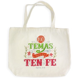 [ABBA-1064] Bolso De Algodón Con Zipper, No Temas Solo Ten Fe