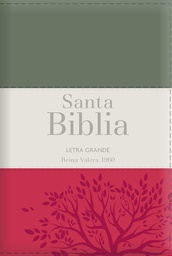 [LEP-7274] Biblia RVR 1960 Letra Grande Gris,Crema, Y Rojo Con  Indice