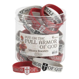 [DICK-9535] Brazalete De Silicon Texto "Vestíos Con Toda La Armadura De Dios"