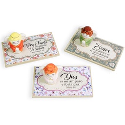 [ANGEL-1027A] Plaqueta Pequeña (Angel De Colores) Varios Textos