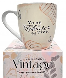 [ABBA-1147] Taza Colección Vintage, Yo Se Que Mi Redentor Vive
