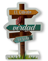 [ABBA-1172] Plaque Encrucijada El Camino La Verdad Y La Vida