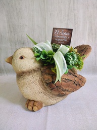 [CALI-1000A] Maceta Decorativa En Forma De Pollito Con Flores  Hageo 2:7-9