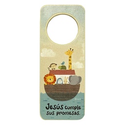 [DECOR-1264N] Porta Puerta Texto, Jesús Cumple Sus Promesas