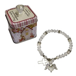 [COMBO-1120] Combo Pulsera + Cajita De Metal Texto, Salmo 91:11