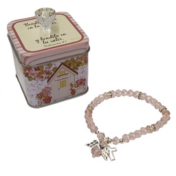 [COMBO-1120A] Combo Pulsera + Cajita De Metal Texto, Deuteronomio 28:6