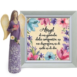 [COMBO-1125] Combo Cuadro + Ángel De Resina