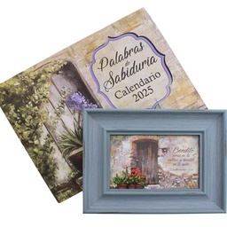 [COMBO-1126] Combo Calendario + Cuadro Para Escritorio Varios Textos