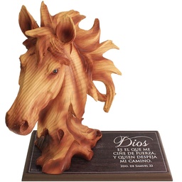 [EVER-1051A] Escultura De Caballo  2do. De Samuel 22 "Dios Es El Que Me Ciñe De Fuerza"
