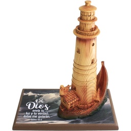 [EVER-1047A] Escultura De Faro Salmo 43:3 "Oh Dios Envía Tu Luz Y Tu Verdad"