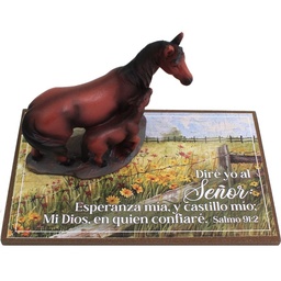 [EVER-1055A] Plaqueta Para Escritorio Salmo 46:1 "Dios Es Nuestro Amparo Y Fortaleza"