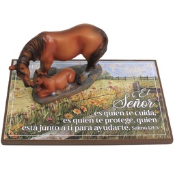 [EVER-1055C] Plaqueta Para Escritorio Salmo 121:5 "El Señor Es Quien Te Cuida"