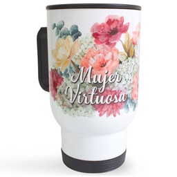 [TER-BS042V] Termo Blanco Texto Mujer Virtuosa