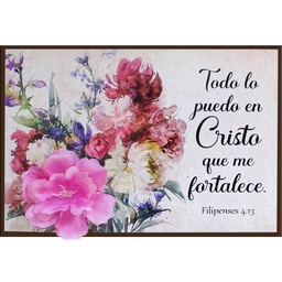 [DECOR-1178H] Plaqueta Para Escritorio Filipenses 4:13