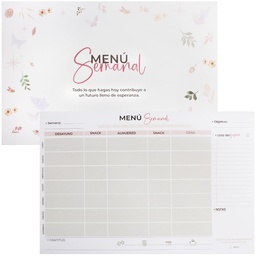 [BISEL-1003A] Menú Semanal Con Espiral