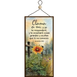 [DECOR-1127B] Plaqueta Colgante Texto: Jeremías 33:3