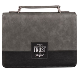 [CHRIS-2083] Porta Biblia Talla  L  Color Gris  Proverbios 3:5