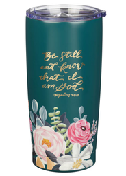 [CHRIS-2101] Termo  532 ML De Acero Inoxidable Texto Salmo 46:10