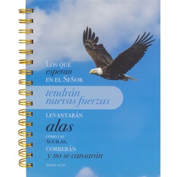 [ABBA-1342] Libreta Devocional Con Espiral Los Que Esperan En El Señor Tendrán Nuevas Fuerzas