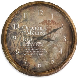 [WATCH-BS058S] Reloj De Pared Texto: Oración Del Médico