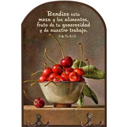 [DECOR-1036N] Plaqueta Colgante Media Luna 2 De Tesalonicenses 3:10