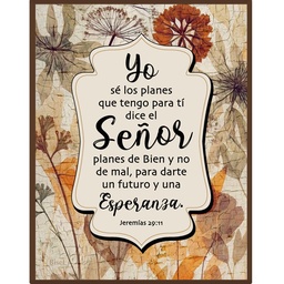 [DECOR-1134A] Plaqueta Colección Vintage Jeremías 29:11 ( Nuevo )
