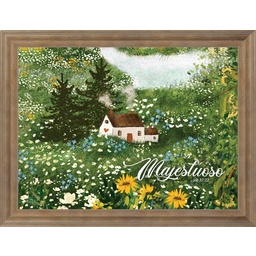 [DELTA-1002X] Cuadro Con Marco Crema Job 37:22 Majestuoso