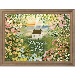 [DELTA-1002Z] Cuadro Con Marco Crema Isaías 9:6 Príncipe De Paz