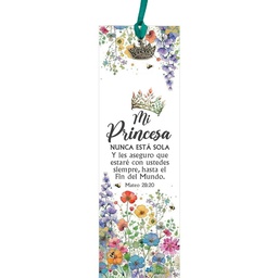 [SEP-132] Separador Con Dije Texto: Mateo 28:20 Mi Princesa