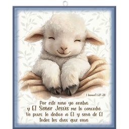 [DECOR-1024E] Plaqueta Colgante 1 Samuel 1:27-28 Por Esta Niño Yo Oraba