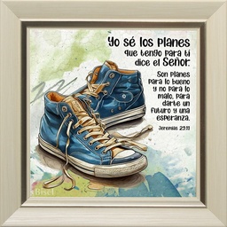 [CART-BS23003K] Cuadro Para Escritorio Marco Texto: Jeremías 29:11