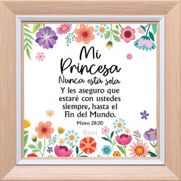 [CART-BS23002D] Cuadro Para Escritorio Texto: Mateo 28:20