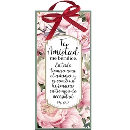 [DECOR-1126E] Plaqueta Colgante Color Verde Texto: Proverbios 17:17