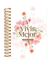 [BISEL-1025A] Agenda 2026 Fondo Floreado  (Blanca) Vivir Mejor Ese Es El Plan Efesios 5:15