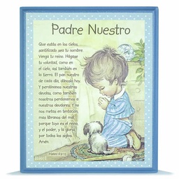 [DECOR-1107] Plaqueta Para Niño Padre Nuestro, Texto  Mateo 6:9-13